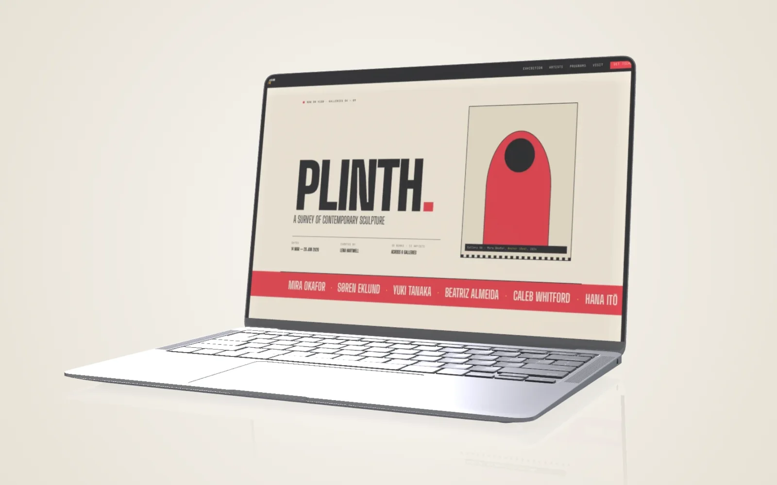 The capture on a photorealistic 3D laptop on a sand gradient, unedited Plures export
