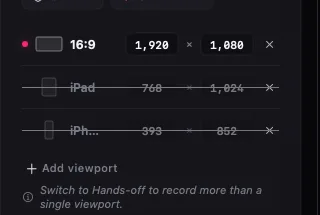 With Hands-on selected, secondary viewports are struck through with a hint to switch to Hands-off